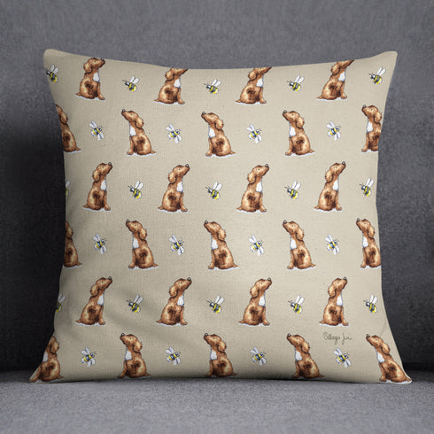 Cocker (Working) and Bee Cushion